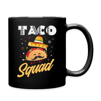 Taco Tacos Apperal - Tasse einfarbig - Schwarz - Rechts