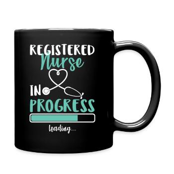 Infirmière autorisée en cours de chargement - Mug uni - noir - Droite