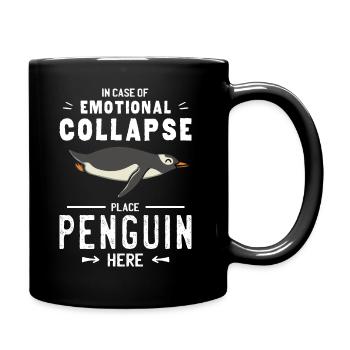 Place Penguin Here Zoo Antarctica Penguin Lover - Full Colour Mug - black - Right