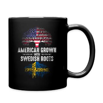 Amerikaner mit schwedischen Wurzeln - Tasse einfarbig - Schwarz - Rechts