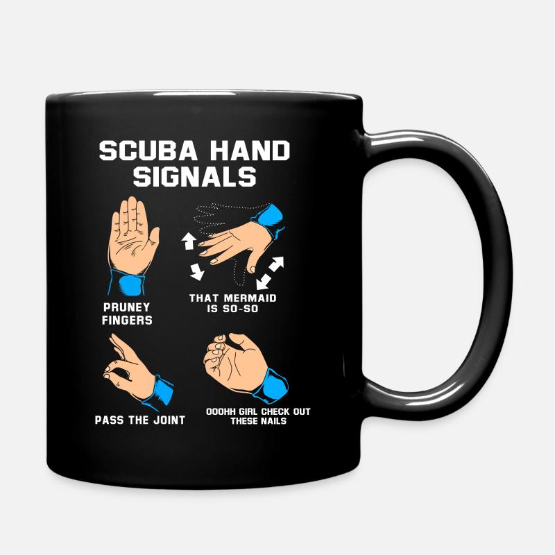 Taucher Handzeichen Scuba Diving - Tasse einfarbig - Schwarz