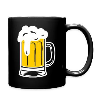 Bierkrug Bierglas Bier Pils Maßkrug - Tasse einfarbig - Schwarz - Rechts