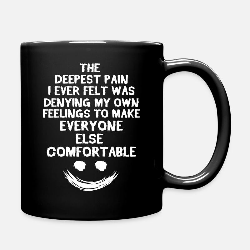 Depression Deppressiv Psyche Therapie Bipolar - Tasse einfarbig - Schwarz