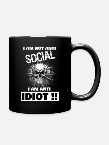 Anti Social - Mug uni - noir