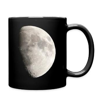 Demi-lune belle conception lunaire - Mug uni - noir - Droite