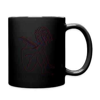Le lecteur - Mug uni - noir - Droite