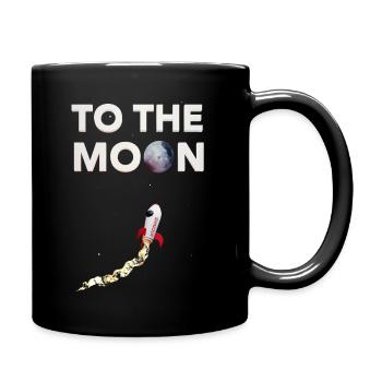 Zum Mond - To The Moon - Full Colour Mug - black - Right