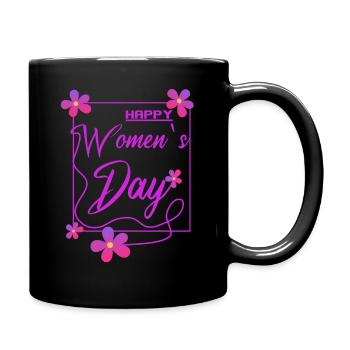Graf Style Happy Womans day 8 Mars, Journée de la femme - Mug uni - noir - Droite
