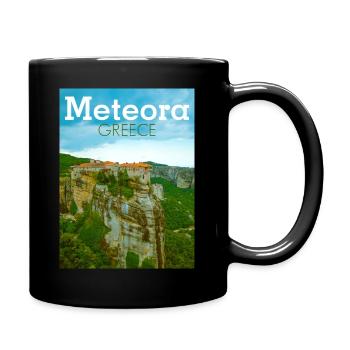 Meteora Klöster Griechenland - Tasse einfarbig - Schwarz - Rechts