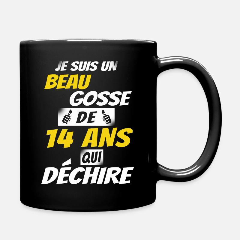 Anniversaire 14 ans / beau gosse de 14 ans - Mug uni - noir