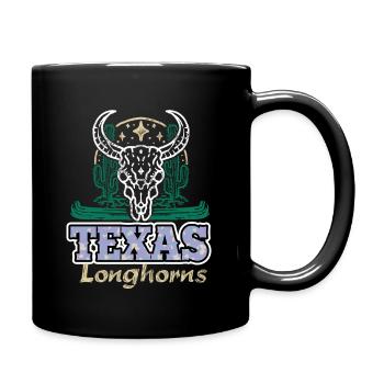 longhorns texas - Full Colour Mug - black - Right