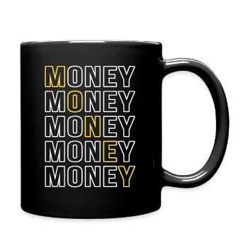 Geld - Tasse einfarbig - Schwarz - Rechts