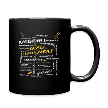 Ländle Vorarlberg Essen Dialekt Lustig Humor - Tasse einfarbig - Schwarz - Rechts