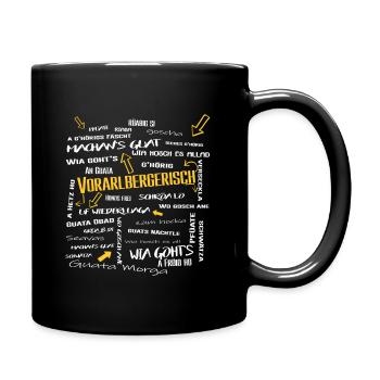 Vorarlbergerisch Ländle Dialekt Lustig Humor - Tasse einfarbig - Schwarz - Rechts