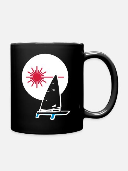 Segelboot Laser Radial - Tasse einfarbig - Schwarz