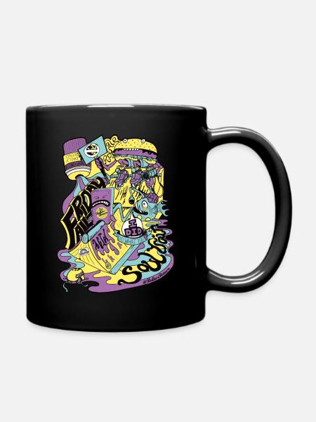 LTD EDITION - Rollers Mashup par Ross Couchman - Mug uni - noir