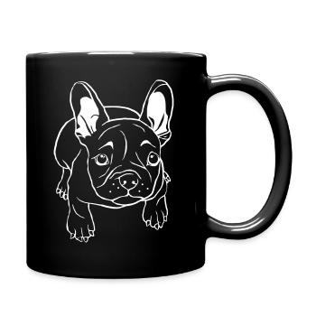 Bulldog français chiot - Mug uni - noir - Droite