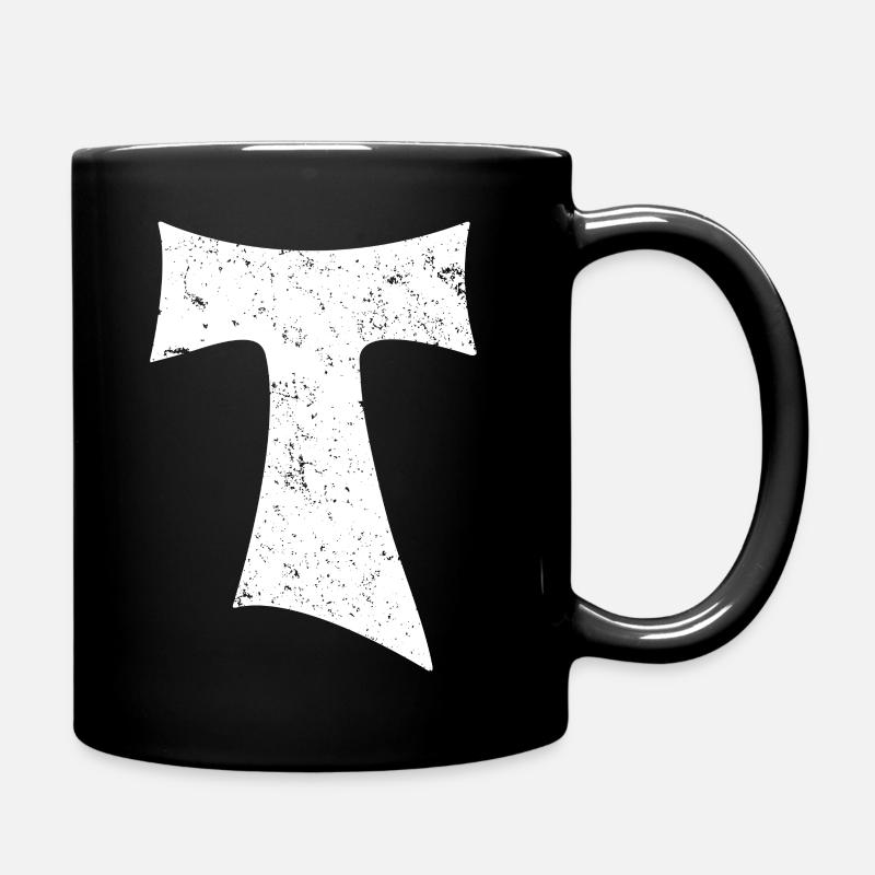 Tau Kreuz - Tasse einfarbig - Schwarz