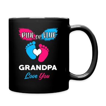 PINK OR BLUE GRANDPA LOVE YOU - Mug uni - noir - Droite