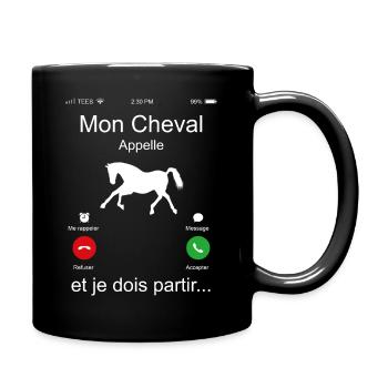Mon Cheval Appelle Et Je Dois Partir - Mug uni - noir - Droite