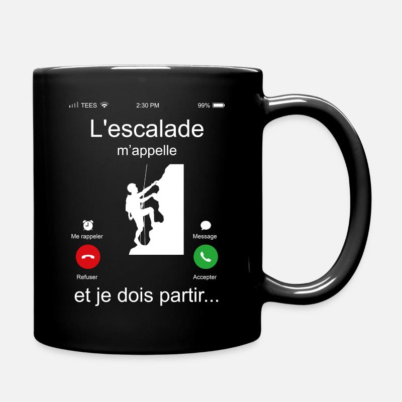L'escalade M'appelle Et Je Dois Partir - Mug uni - noir