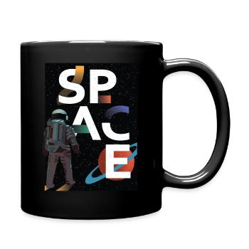 Space Astronaut - Tasse einfarbig - Schwarz - Rechts