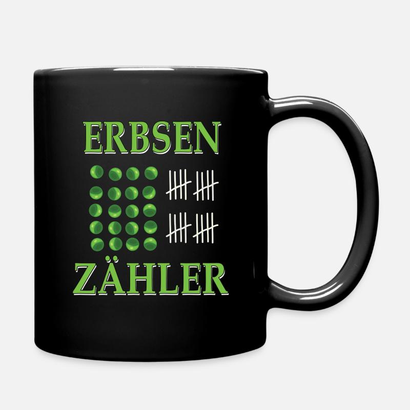 Erbsenzähler - Tasse einfarbig - Schwarz