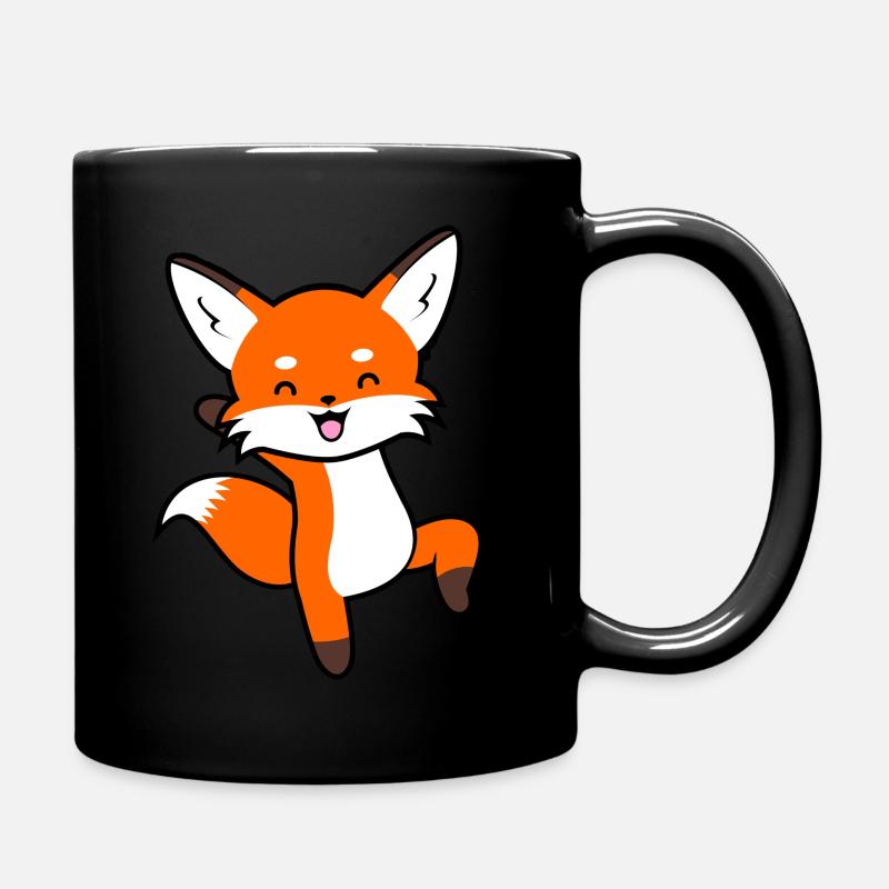 Joyeux renard enfants Renards - Mug uni - noir