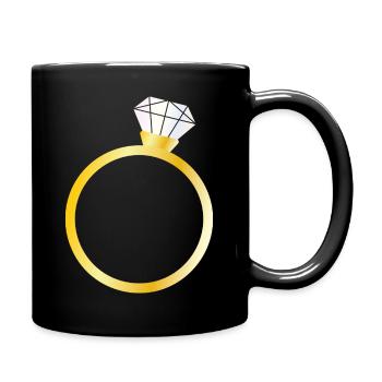 Diamond ring - Full Colour Mug - black - Right
