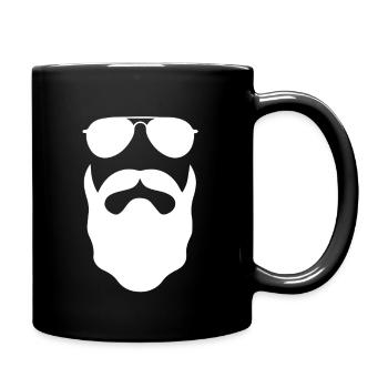 Beard full beard beard bearer - Full Colour Mug - black - Right