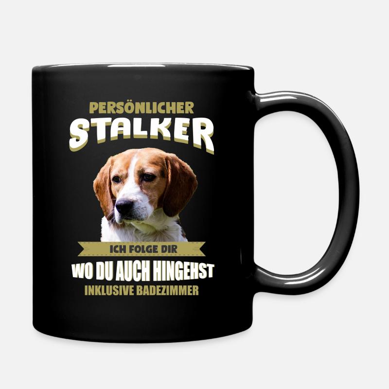 Beagle Hund - Beagle - Tasse einfarbig - Schwarz