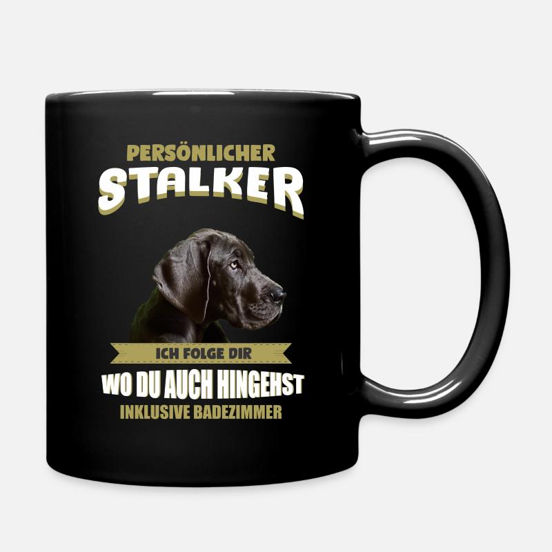 Deutsche Dogge Hund - Deutsche Dogge - Tasse einfarbig - Schwarz