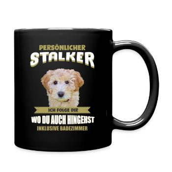 Labradoodle - Tasse einfarbig - Schwarz - Rechts