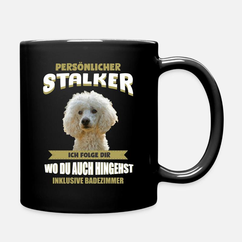 Pudel Hund - Pudel - Tasse einfarbig - Schwarz