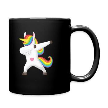 Dabbing Unicorn Idée de cadeau dab dabbendes Licorne - Mug uni - noir - Droite