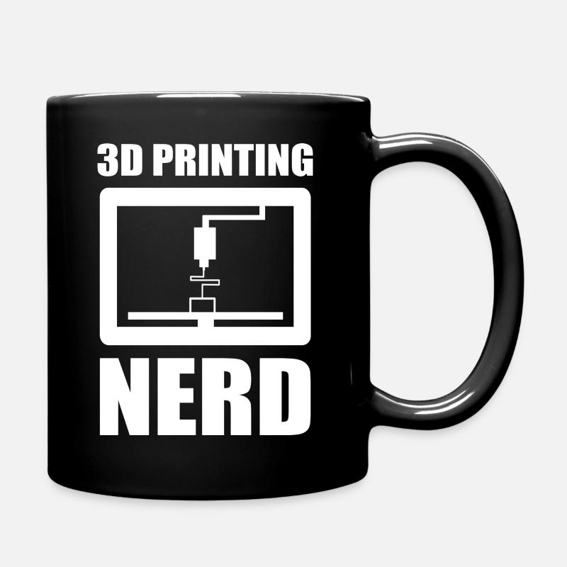 3D Printing Nerd - 3D Printer Nerd - Full Colour Mug - black