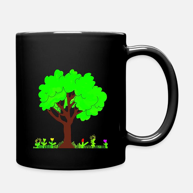 Baum Blumenwiese Shirt von Kleinkind - Tasse einfarbig - Schwarz