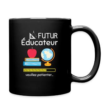 Futur éducateur veuillez patienter - Mug uni - noir - Droite