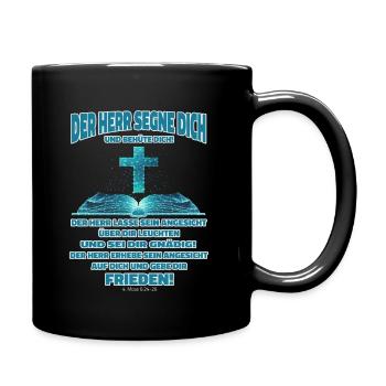 Jesus Christus Segen Der Herr Segne Dich 4.Mose 6 - Tasse einfarbig - Schwarz - Rechts