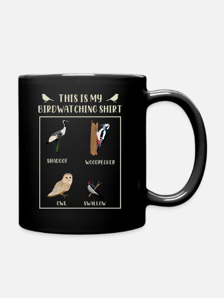 Vogelarten Birding Das ist meine Vogelbeobachtung - Tasse einfarbig - Schwarz
