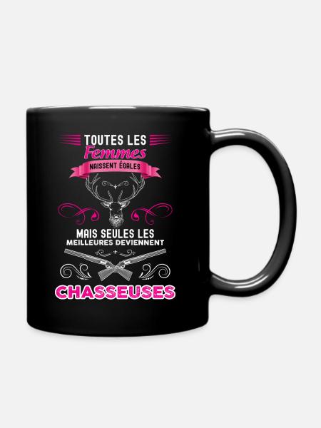 Chasseuses la meilleure Cadeau chasse pour femme - Mug uni - noir