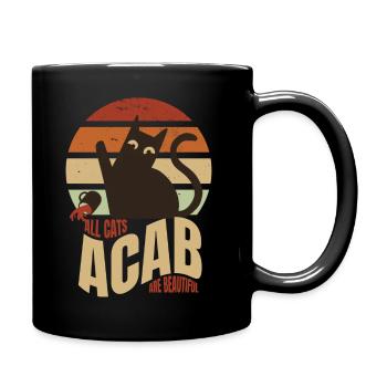 ACAB All Cats Are Beautiful Hooligan Ultra Football - Full Colour Mug - black - Right