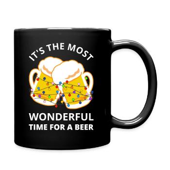 It's The Most Wonderful Time For A Beer I - Full Colour Mug - black - Right