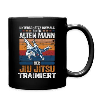 Jiu Jitsu - Kampfsport Training Retro Geschenk - Tasse einfarbig - Schwarz - Rechts