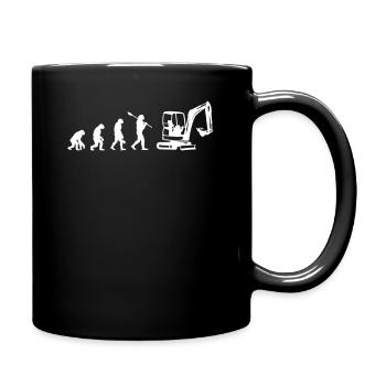 Évolution du conducteur de la pelle - Mug uni - noir - Droite