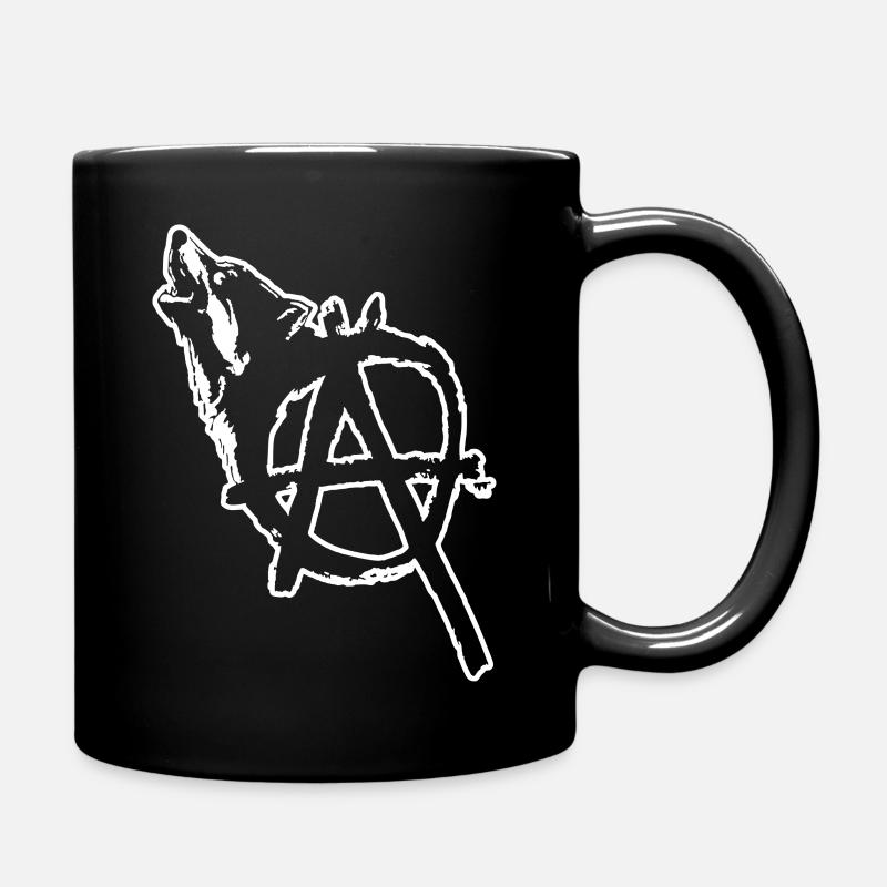 Anarchie Wolf - Tasse einfarbig - Schwarz