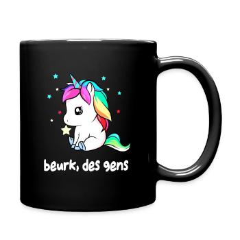 Beurk des gens - Mug uni - noir - Droite