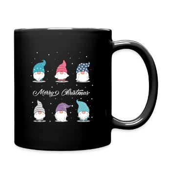Weihnachten Wichtel - Tasse einfarbig - Schwarz - Rechts