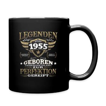 Geburtstag Vintage Jahrgang 1955 - Legende - Tasse einfarbig - Schwarz - Rechts