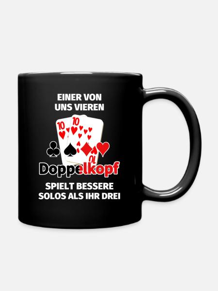 Einer von uns Doppelkopf - Tasse einfarbig - Schwarz